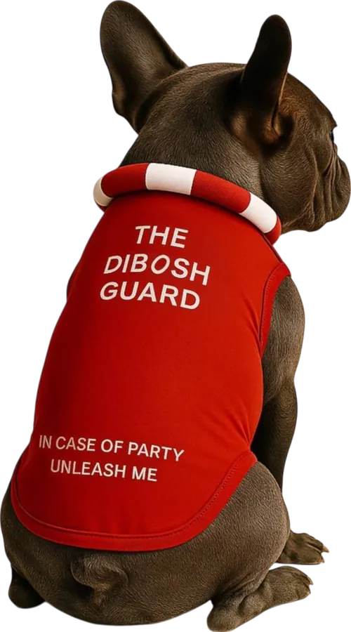 Красный рашгард THE DIBOSH GUARD, вид со спины